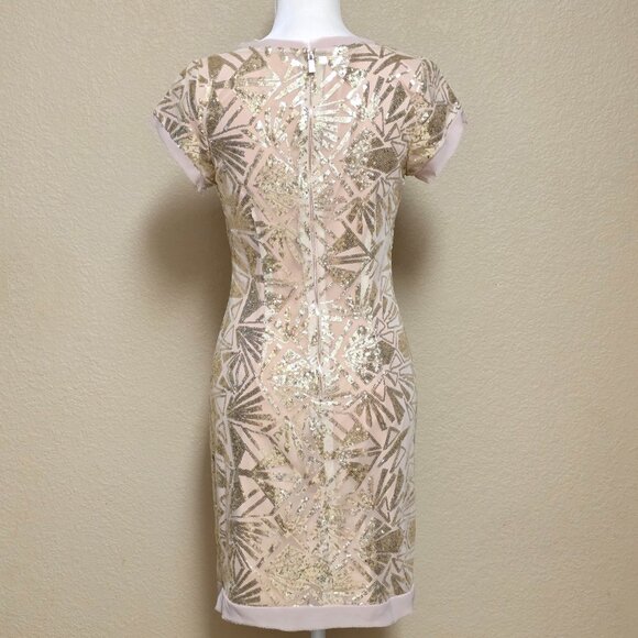 Vince Camuto Sequin Short Sleeve Shift Dress - Picture 5 of 16